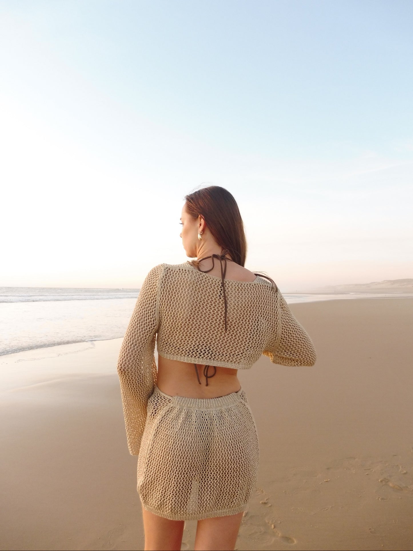 Robe maille dorée